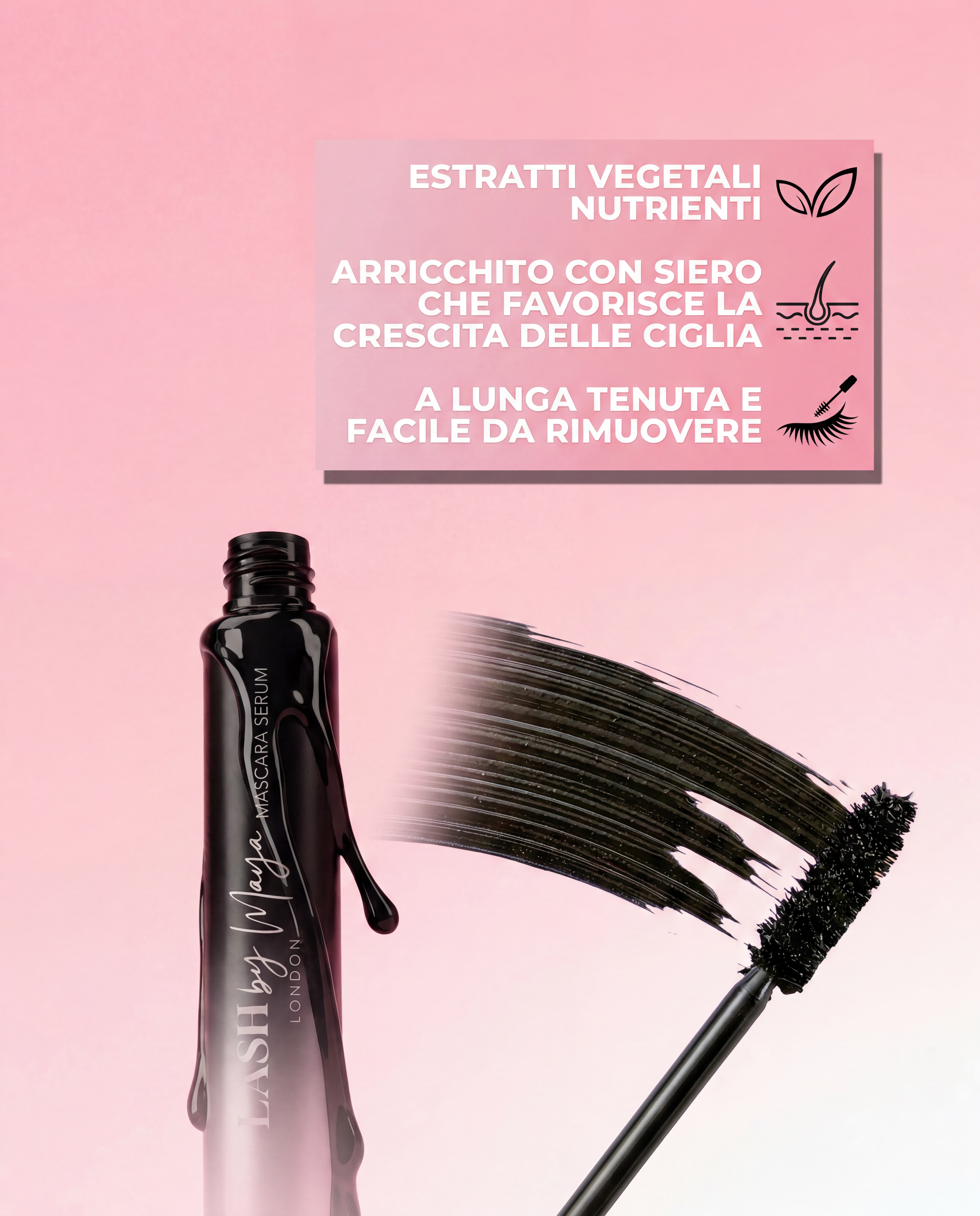 MASCARA INCURVANTE INFUSO CON SIERO PER LA CRESCITA